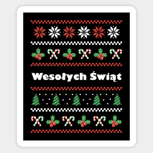 Polish Christmas Wesolych Swiat Sticker